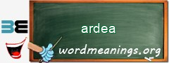 WordMeaning blackboard for ardea